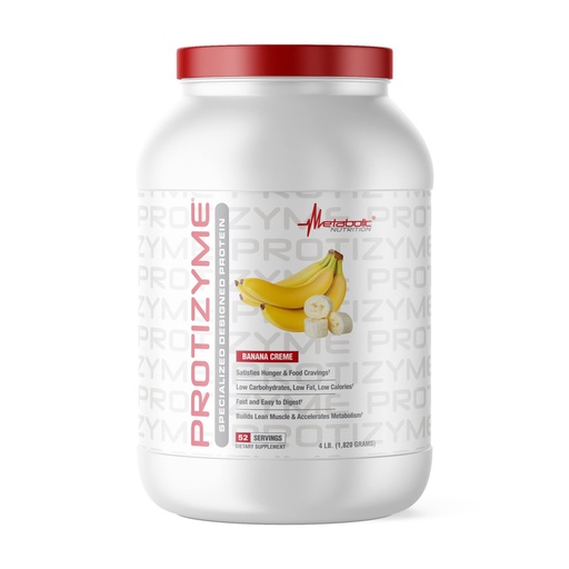 [BRSW2BAZDEHR6EYZ] Metabolic Nutrition, Protizyme, 100% Whey Protein Powder, High Protein, Low Carb, Low Fat Whey Protein, Digestive Enzymes, 24 Essential Vitamins and Minerals, 4 Pound (52 ser)