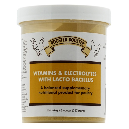 [BRSWIGIEBUOQ2ELG] Rooster Booster Vitamins and Electrolytes with Lactobacillus, Natural, 8 oz.