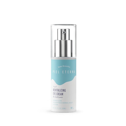 [BRSRMHAYBYPGG234] Santo Remedio, Piel Eterna, Revitalizing Eye Cream, Illuminating Eye Cream, Helps Reduce Dark Circles, Contains Marina Algae, Caffeine, Aloe, Hyaluronic Acid, Vitamin E, For All Skin Types, 1 Fl. Oz.