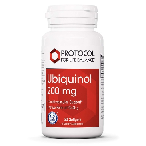 [BRSWIGQCOIHWEG3G] PROTOCOL FOR LIFE BALANCE Ubiquinol 200mg - Bioavailable CoQ10 Softgels - Heart Health Support - Oxidative Stress Quencher - Soy Free & Dairy Free - 60 Softgels