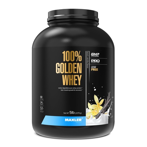 [BRSROBT2CAFQGCDH] Maxler 100% Golden Whey Protein - 24g of Protein per Serving - Whey Protein Powder for Pre Post Workout - Fast-Absorbing Whey Concentrate, Isolate & Hydrolysate Blend - French Vanilla Protein 5 lb