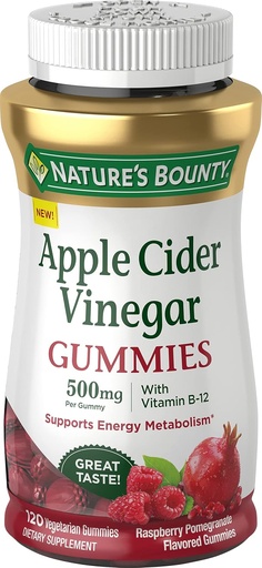 [BRSWYCY2PN6AGHQ2] Nature's Bounty Apple Cider Vinegar Gummies, 120 Count