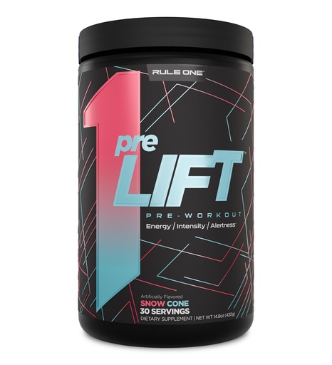 [BRSROFQKCJ4B4HYU] Rule 1 Proteins preLIFT Pre-Workout, 6g Citrulline, 3.2g Beta Alanine, 3 Caffeine Sources + 20 Others for Energy, Alertness, & Endurance (30 Servings, Snow Cone)