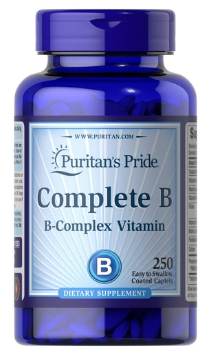 [BRSWIZQ3OV4B2ETI] Puritan's Pride Complete B Complex for Energy Metabolism Caplets by Vitamin B, 250 Count
