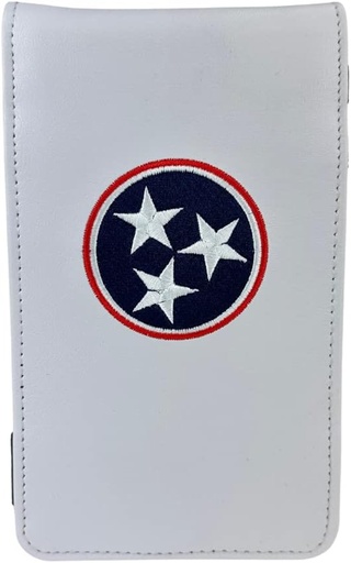 [BRSWGCQYAQJRE2T5] Sunfish Tennessee State Flag Leather Golf Scorecard and Yardage Book Holder