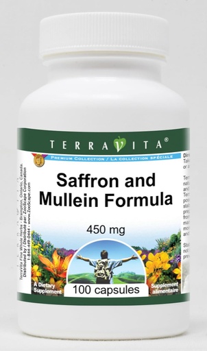 [BRSWGZACO4ORGCI3] Saffron and Mullein Formula - 450 mg (100 Capsules, ZIN: 513981) - 3 Pack