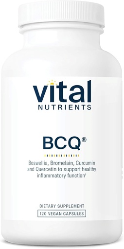 [BRSWIYQCDINBODLO] Vital Nutrients BCQ S124; Vegan Boswellia, Bromelain, Curcumin & Quercetin dodatek S124; Společná podpora dodatek S124; Podporuje Sinus & Digestive Health S124; Gluten, Dairy, Soy Free S124; 120 Kapsle