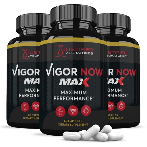 [BRSW2BAEBUNR6YLJ] (3 Pack) Vigor Now Max 1600MG Advanced Men's Health Formula 180 Capsules