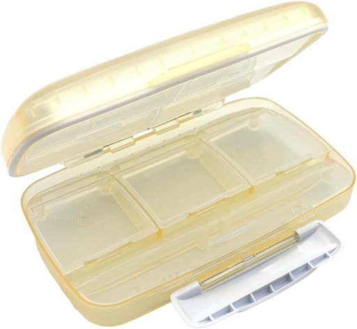 [BRSRAAICOANWE2QU] EZY DOSE Moisture-Pro of Pill Case, Medicine Planner, Hộp tổ chức vitamin, du lịch du lịch, Latch-Cloure đến nội dung bảo mật, 8 cá nhân so sánh nhiều kích cỡ với dấu niêm phong chặt chẽ, lớn, kem