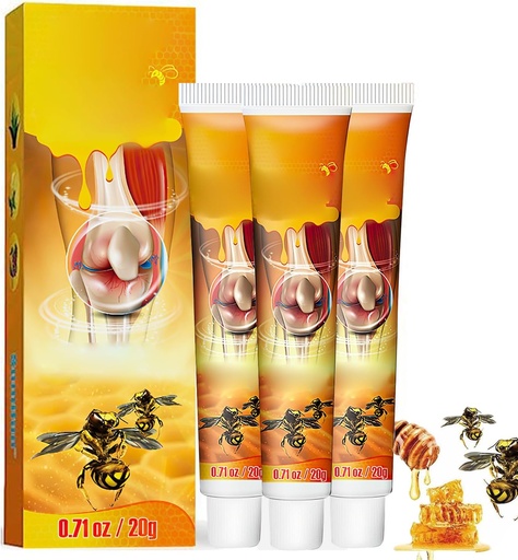 [BRSROBIOBAPRSH3X] Dragon Honor 3PCS Beevenom New Bee Venom Professional Gel, Joint & Muscle Soothing Bee Venom Cream, New Bee Venom Cream