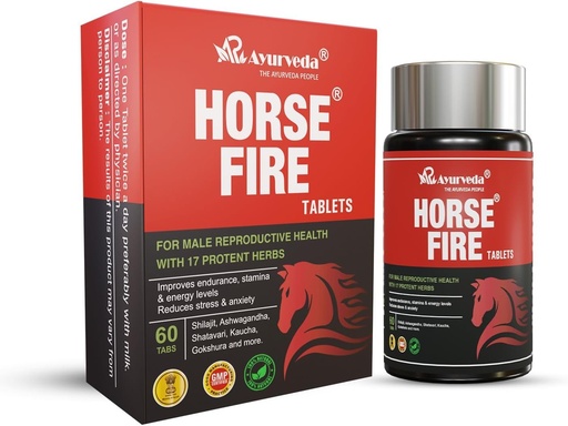 [BRSRAAQFOAFGE3IY] Horse Fire Tablets for Men| Ayurvedic Medicine - for Stamina, Muscle Growth, Immunity & Overall Wellbeing| Horse Fire Tablet (Pack of 60)