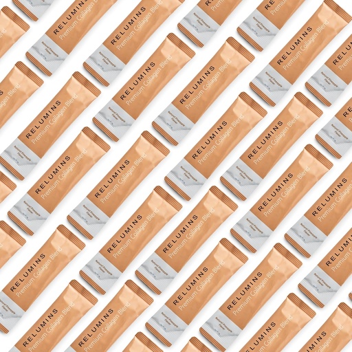 [BRSROEATBYBBSADF] Relumins Marine Collagen Powder Drink Mix - Collagen Peptide with Glutathione, Green Tea, CoQ10, & Hyaluronic Acid Boosts Glowing Skin - 100 Powder Sachets x Pineapple Flavored + 10 Free Sachets