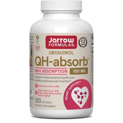 [BRSWIZQ7AADBWDDY] Jarrow Formulas QH-Absorb Ubiquinol 100mg - 120 Softgels - High Absorption & Active Antioxidant Form of Co-Q10 - Supports Mitochondrial Energy Production & Healthy Cardiovascular Function