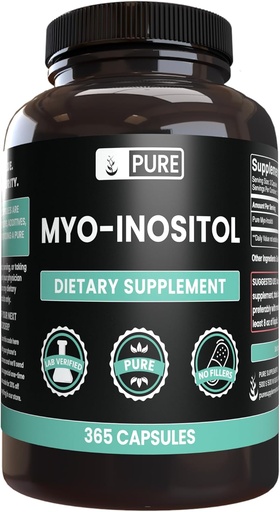 [BRSROHYPCABRYCA4] Pure Original Ingredients Myo-Inositol (365 Capsules) No Magnesium Or Rice Fillers, Always Pure, Lab Verified