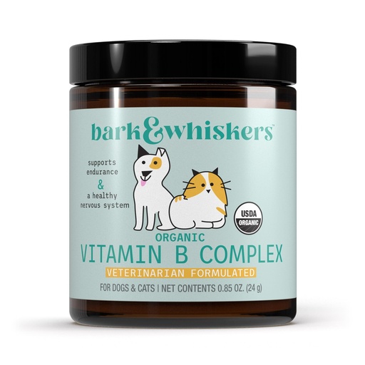 [BRSWGYAEBMHWOET7] Bark & Whiskers Organic Vitamin B Complex - B Vitamins for Energy & Nervous System Support - for Cats & Dogs - USDA Certified - 0.85 oz