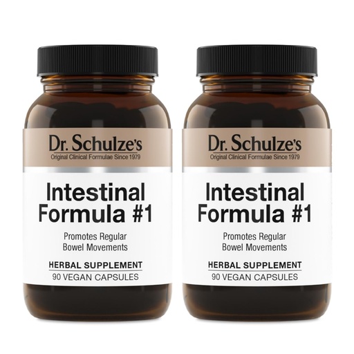 [BRSWIYYKA5YA42DC] Dr. Schulze's Intestinal Formula #1 - Bowel Movement Supplement for Colon Health Support - Bloating & Constipation Relief - Intestinal Cleanse - All-Natural - Plant-Based - Vegan - 90 Count (2 Pack)