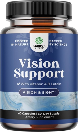 [BRSWKZT5DIGWEEDG] Complete Eye Health Supplement for Adults - Lutein 20mg Per Serving Eye Vitamins for Vision Dry Eyes Pressure and Blue Light Protection - Eye Supplement for Adults with Beta Carotene for Eyes