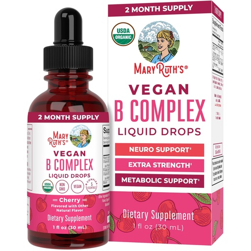 [BRSWGHDYPMMR4FLH] MaryRuth Organics Vitamin B Complex | B Vitamins Complex | Biotin | Vitamin B12 | Niacin | Folate | Metabolic Support Supplement | Vegan | USDA Organic | Non-GMO | Gluten Free | 2 Month Supply