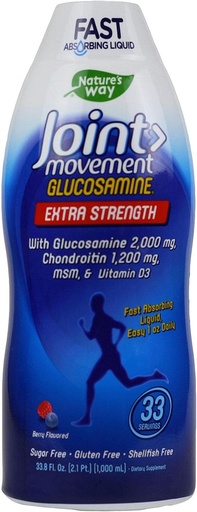 [BRSWIGD4C4DWEDLC] Wellesse Extra Strength Joint Movement Glucosamine Natural Berry Flavor 33.8 fl oz