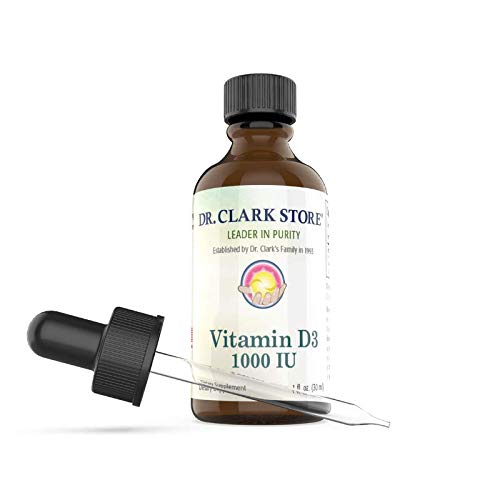 [BRSWIGT7BMPWMAD6] Dr. Clark Liquid Vitamin D Supplement – 1000 IU, 1 Fl Oz, Supports Immune System & Bone Health