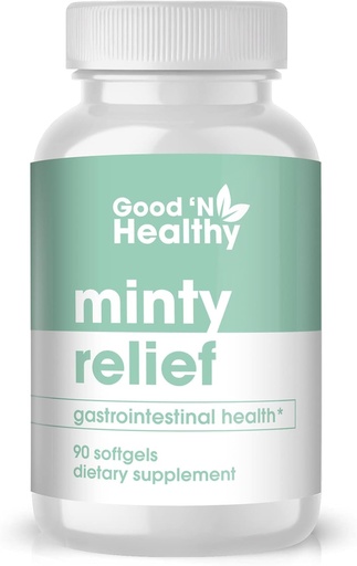 [BRSRMHYLOQBRO3DD] Good 'N Healthy Minty Relief Peppermint Oil Softgels, Supplement for Natural Digestive Comfort, 3 Month Supply