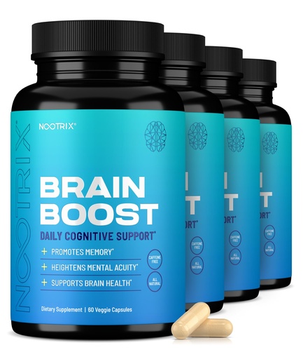 [BRSRO2Q3BAPQKDLK] Nootrix Brain Boost Nootropic Supplement | 120 Day Supply | Supports Memory, Mental Focus, Cognitive Health & Energy | Promotes Healthy Mood & Brain Function | Ginkgo Biloba & DMAE