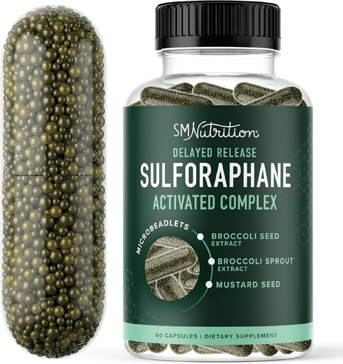 [BRSWGAY6PIPRQCTX] 50MG Sulforaphane Papildinājums no Broccoli Sprouts 