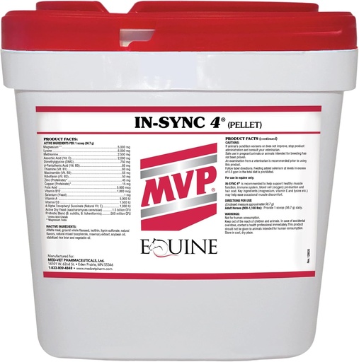 [BRSWIGA7CIDWCEDE] MVP in-Sync (24lb) met natuurlijke vitamine E voor spiergezondheid / recovery in paarden ...