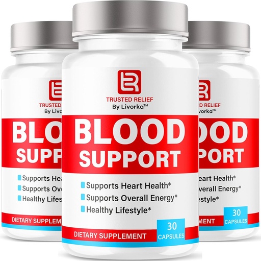 [BRSRAHDRAQCWMCDH] (3 Pack) Trusted Relief Blood Support Capsules - Officiell TrustedRelief Blood Support Vitamin Pills, Natural Trusted Relief Advanced Premium Formel Wellness & Overal Health, 90 kapslar för 3 månader