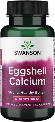 [BRSWIYY5AYCBYC3M] Swanson Eggshell Calcium with Vitamin D-3 60 Capsules