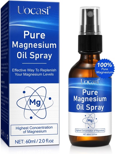 [BRSRAGL3OINAG33H] Magnesium Oil for Feet, Pure Magnesium Oil Spray, Nourish The Skin, Unclog Pores, Alleviate Hair Loss, 2 Oz