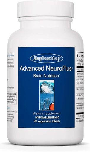 [BRSWKG3ZBMCQEYDE] Alergy Research Group Advanced NeuroPlus Suplement - Memory & Focus Support, for Brain Function Health, Lion 's Mane, Vegetarian Capsules - 90 Count