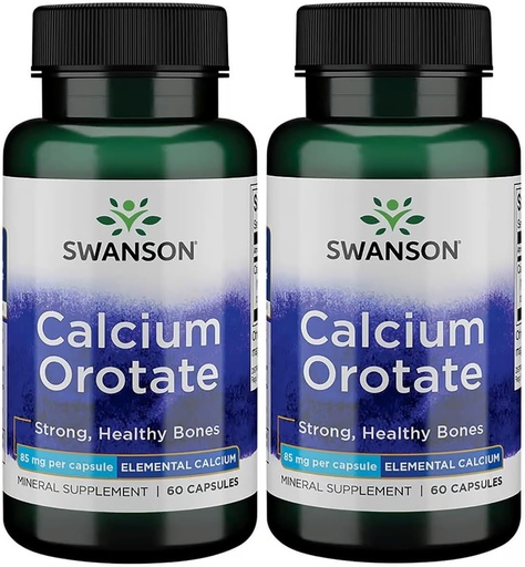 [BRSWGFD3CIMRE33O] Swanson Calcium Orotate 85 mg 60 Caps 2 Pack