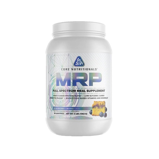 [BRSWYEDRDN7BA33A] Core Nutritionals MRP Full Spectrum Meal Replacement | Whey Protein Blend + Low Glycemic Carb Blend | 27g Protein | 3 Pound (Blueberry Crumb Cake)