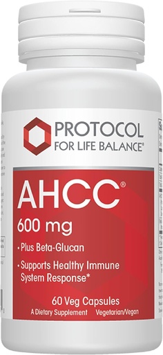 [BRSRAAT2CIDWGFDL] Protokol AHCC 600 mg - dodatek pro podporu jater a imunitního systému s Beta-Glucan * - May Aid Cellular Health & Stress * - Vegan, mléčné výrobky zdarma & Nut zdarma - 60 Veg Caps