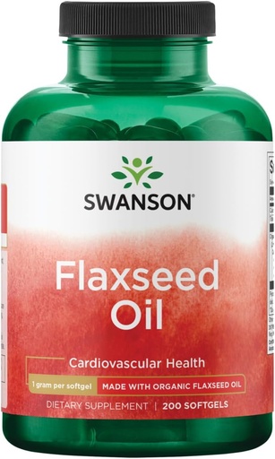 [BRSWIYYOCQHRSHT6] Swanson Flaxseed Oil (Omegatru) 1000 Milligrams 200 Sgels