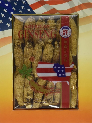 [BRSWIGYRDEARS3TE] SKU 0132-4 de Hsu, Ginseng Half Short Medium Cultivated American Ginseng Roots (4 oz = 113 gm/Box), 0132-4, 0132.4
