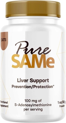 [BRSRAFA5BYPBYD3Z] Pure Same Liver Support for Cats - Chicken Flavored Liver Supplement for Cats to Promote Optimal Hepatic Function, Cognitive Health & Vitality - Cat Hepatic Support with 20% Pure Same (1oz)