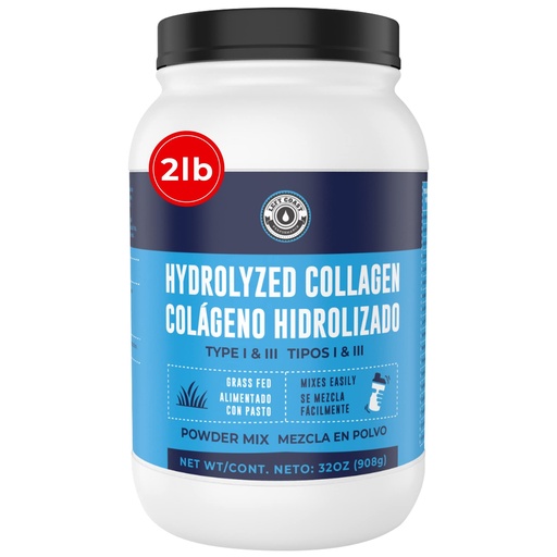 [BRSRMY33OQNRSC36] 2lb Colageno Hidrolizado En Polvo Para Mujeres y Hombres - Péptidos de Colageno tipo I & III -Alimentado Con Pasto - Sin Sabor – Apoya articulaciones, piel, Cabello, uñas - Mejor Valor Por Tu Dinero