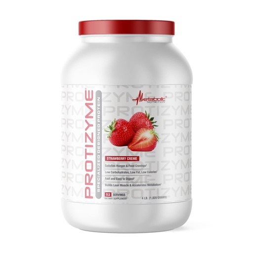 [BRSW2BAYOF5RO23G] Metabolic Nutrition, Protizyme, 100% Whey Protein Powder, High Protein, Low Carb, Low Fat Whey Protein, Digestive Enzymes, 24 Essential Vitamins and Minerals, 4 Pound (52 ser)