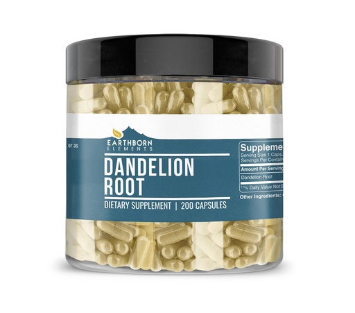 [BRSWYZQKCUORQGQU] Earthborn Elements Dandelion Root 200 Capsules, Pure & Undiluted, No Additives