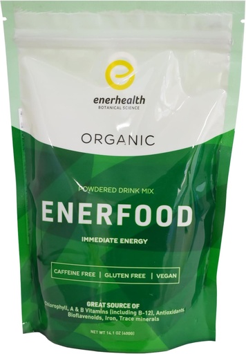 [BRSWIZIBAECQKCD2] Botanicals Enerfood Powdered Drink Mix – Blend of 20 Organic Superfoods Rich in Chlorophyll, Vitamins, Antioxidants, Bioflavonoids, Iron, and Minerals for Detox, Energy, Wellness – 14.1 oz