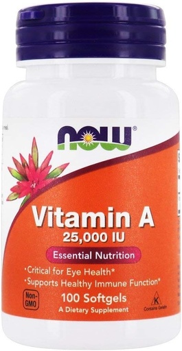 [BRSWIYQ6CAPQIGAZ] NOW Foods - Vitamin A 25000 IU - 100 Softgels