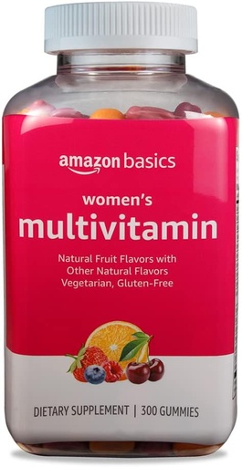 [BRSWGAAODMJQOF3H] Bases Multivitamine des femmes, 300 Gummies (150 portions) (précédemment Solimo)