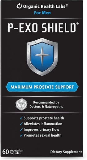 [BRSWGGQTOV7WOFDV] Organic Health Labs P-ExoShield Complete Prostate Support with Saw Palmetto, 60 Veggie Capsules
