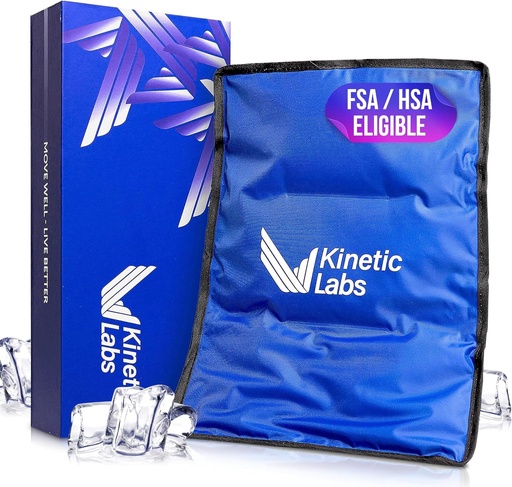 [BRSW22Q5CIJQYCLL] Kinetic Labs Reusable Ice Pack for Injuries - Large Ice Pack for Back Pain Relief (11x14.5) - Large Ice Gel Pack for Back, Knee, Shoulder, Hip