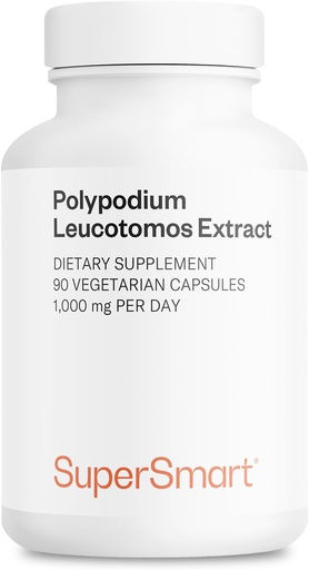 [BRSWIHQZBECBCCAV] Supersmart - Polypodium Leucotomos Extract 1000 mg per Day (PLE Supplement) - Skin Protection & Health - Antioxidant Formula - Fern Extract | Non-GMO & Gluten Free - 90 Vegetarian Capsules
