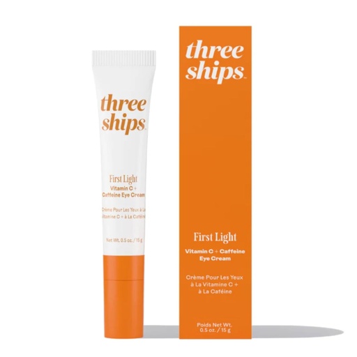 [BRSROBIZOB7GCEI2] Three Ships - First Light Vitamin C + Caffeine Eye Cream | De-Puff, Awaken, Hydrate Under-Eye Area | Cruelty-Free, Vegan, Paraben-Free, Sensitive Skin Safe (0.5 oz | 15 g)