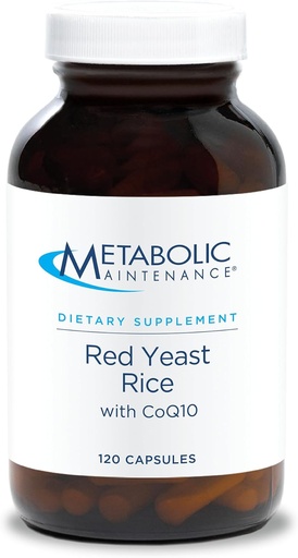 [BRSWI2T2CYIQCG3Y] Metaboolne hooldus Punapärmi riis koos CoQ10-ga - pakub energiatootmist + südame-veresoonkonna tervisetoetust - Co Enzyme Q-10 + Red Pärmi Rice Antioxidant Supplement (120 kapslit)