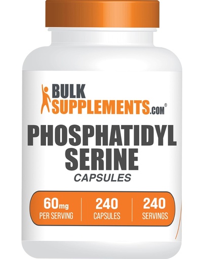 [BRSRMEDRA56RUHIU] BulkSupplements.com Phosphatidylserine Capsules - Phosphatidylserine Supplement - Gluten Free, 1 Capsule per Serving (60mg), 240 Capsules (Pack of 1)